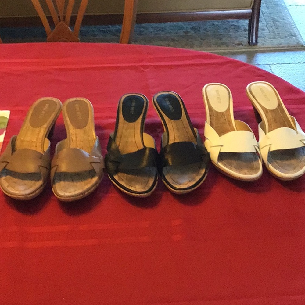 Nine West Cork Platform Sandals - 3 Pairs size 9.5